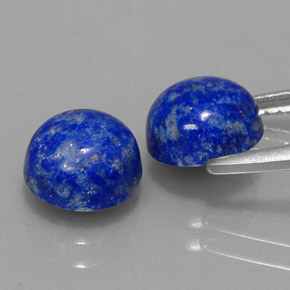 Gemas de lapislázuli azul natural de  ct, corte redondo, opaco