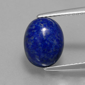 Lapislázuli azul natural de 3,87 ct, corte óvalo, opaco
