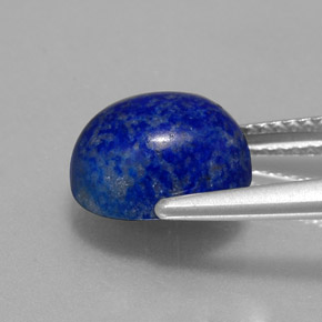 Lapislázuli azul natural de 3,87 ct, corte óvalo, opaco