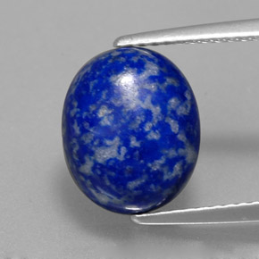 Lapislázuli azul natural de 3,97 ct, corte óvalo, opaco