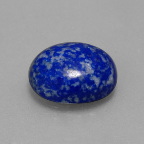 Lapislázuli azul natural de 3,97 ct, corte óvalo, opaco