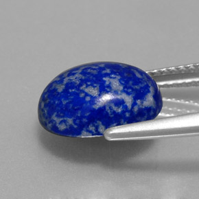 Lapislázuli azul natural de 3,97 ct, corte óvalo, opaco