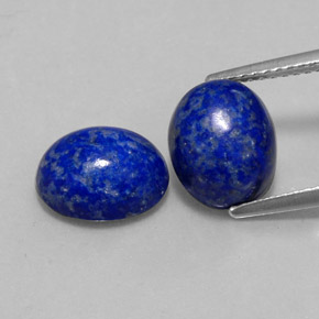 Gemas de lapislázuli azul natural de  ct, corte óvalo, opaco