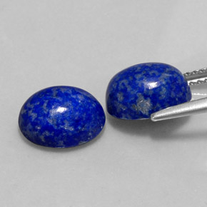 Gemas de lapislázuli azul natural de  ct, corte óvalo, opaco