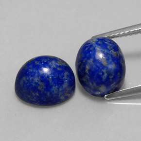 Gemas de lapislázuli azul natural de  ct, corte óvalo, opaco
