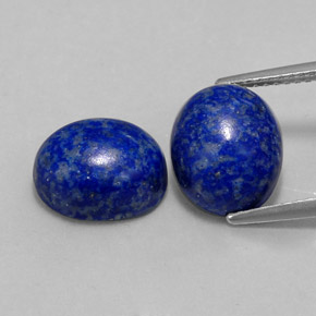 Gemas de lapislázuli azul natural de  ct, corte óvalo, opaco