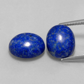 Gemas de lapislázuli azul natural de  ct, corte óvalo, opaco