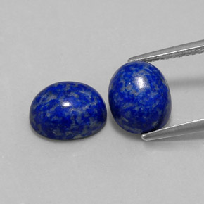 Gemas de lapislázuli azul natural de  ct, corte óvalo, opaco