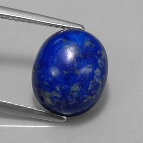 Lapislázuli azul natural de 6,59 ct, corte óvalo, opaco