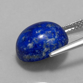Lapislázuli azul natural de 6,59 ct, corte óvalo, opaco