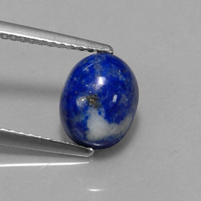 Lapislázuli azul natural de 2,98 ct, corte óvalo, opaco