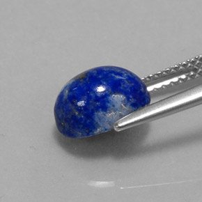 Lapislázuli azul natural de 2,98 ct, corte óvalo, opaco
