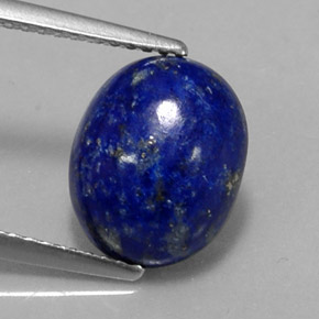 Lapislázuli azul natural de 4,23 ct, corte óvalo, opaco