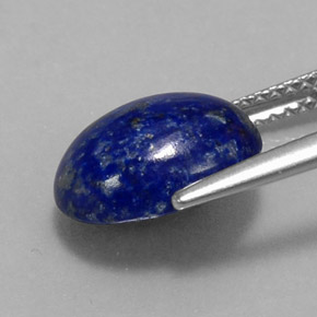 Lapislázuli azul natural de 4,23 ct, corte óvalo, opaco