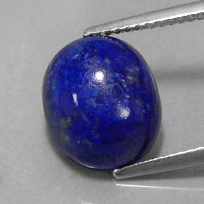 Lapislázuli azul natural de 5,56 ct, corte óvalo, opaco