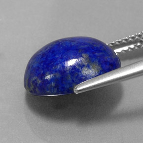 Lapislázuli azul natural de 5,56 ct, corte óvalo, opaco