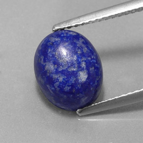 Lapislázuli azul natural de 3,62 ct, corte óvalo, opaco