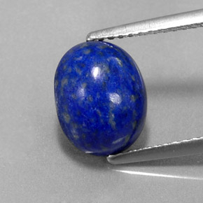 Lapislázuli azul natural de 3,73 ct, corte óvalo, opaco