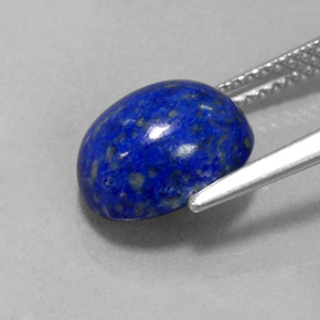 Lapislázuli azul natural de 3,73 ct, corte óvalo, opaco