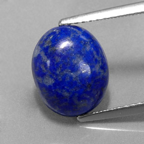 Lapislázuli azul natural de 3,72 ct, corte óvalo, opaco