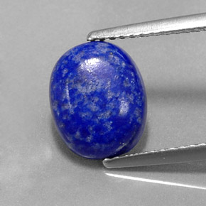 Lapislázuli azul natural de 2,76 ct, corte óvalo, opaco