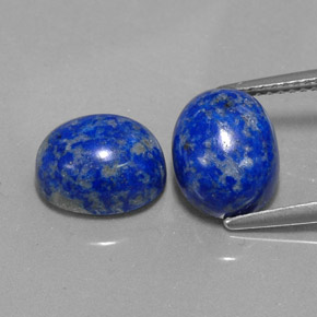 Gemas de lapislázuli azul natural de  ct, corte óvalo, opaco