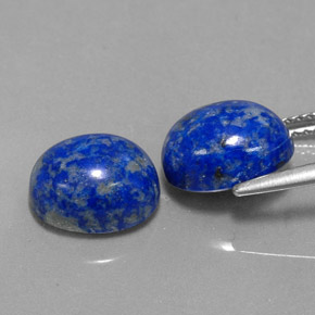 Gemas de lapislázuli azul natural de  ct, corte óvalo, opaco