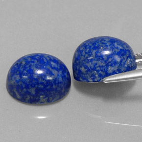 Gemas de lapislázuli azul natural de  ct, corte óvalo, opaco