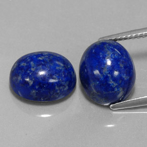 Gemas de lapislázuli azul natural de  ct, corte óvalo, opaco