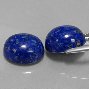 Gemas de lapislázuli azul natural de  ct, corte óvalo, opaco