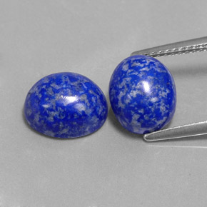 Gemas de lapislázuli azul natural de  ct, corte óvalo, opaco