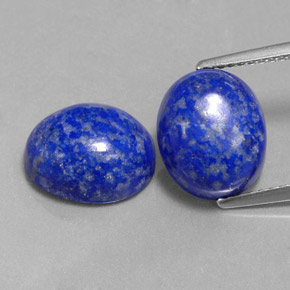 Gemas de lapislázuli azul natural de  ct, corte óvalo, opaco