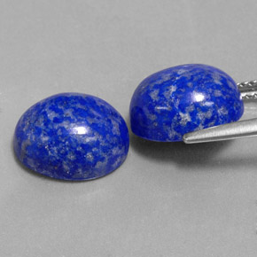Gemas de lapislázuli azul natural de  ct, corte óvalo, opaco