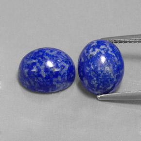 Gemas de lapislázuli azul natural de  ct, corte óvalo, opaco