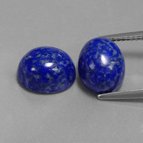 Gemas de lapislázuli azul natural de  ct, corte óvalo, opaco