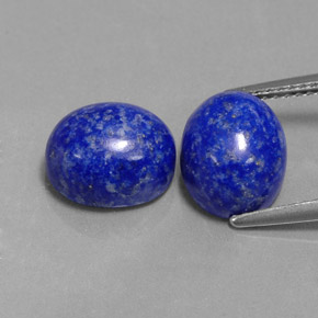 Gemas de lapislázuli azul natural de  ct, corte óvalo, opaco