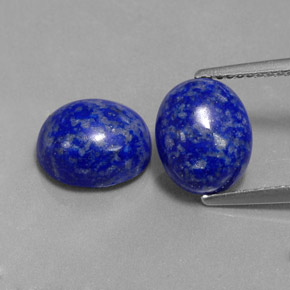 Gemas de lapislázuli azul natural de  ct, corte óvalo, opaco