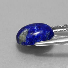 Lapislázuli azul natural de 2,82 ct, corte óvalo, opaco