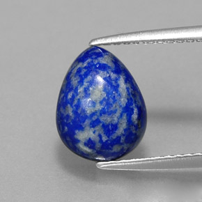 Lapislázuli azul natural de 2,52 ct, en forma de pera, opaco