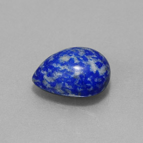 Lapislázuli azul natural de 2,52 ct, en forma de pera, opaco