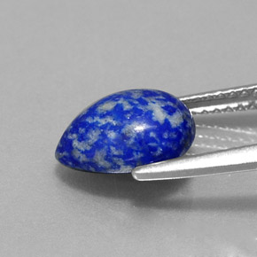 Lapislázuli azul natural de 2,52 ct, en forma de pera, opaco