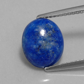 Lapislázuli azul natural de 3,04 ct, corte óvalo, opaco