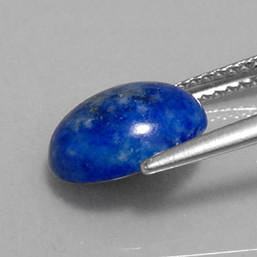 Lapislázuli azul natural de 3,04 ct, corte óvalo, opaco