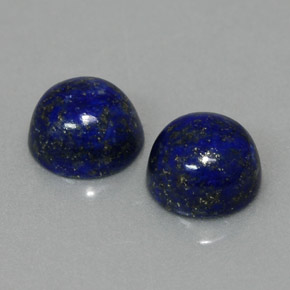 Gemas de lapislázuli azul natural de  ct, corte redondo, opaco