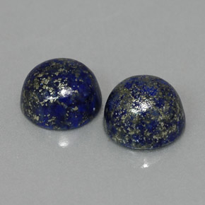 Gemas de lapislázuli azul natural de  ct, corte redondo, opaco
