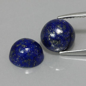 Gemas de lapislázuli azul natural de  ct, corte redondo, opaco