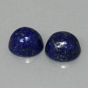 Gemas de lapislázuli azul natural de  ct, corte redondo, opaco