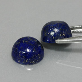 Gemas de lapislázuli azul natural de  ct, corte redondo, opaco