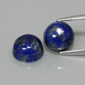 Gemas de lapislázuli azul natural de  ct, corte redondo, opaco