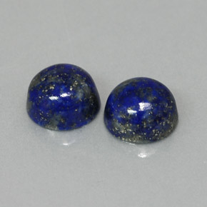 Gemas de lapislázuli azul natural de  ct, corte redondo, opaco